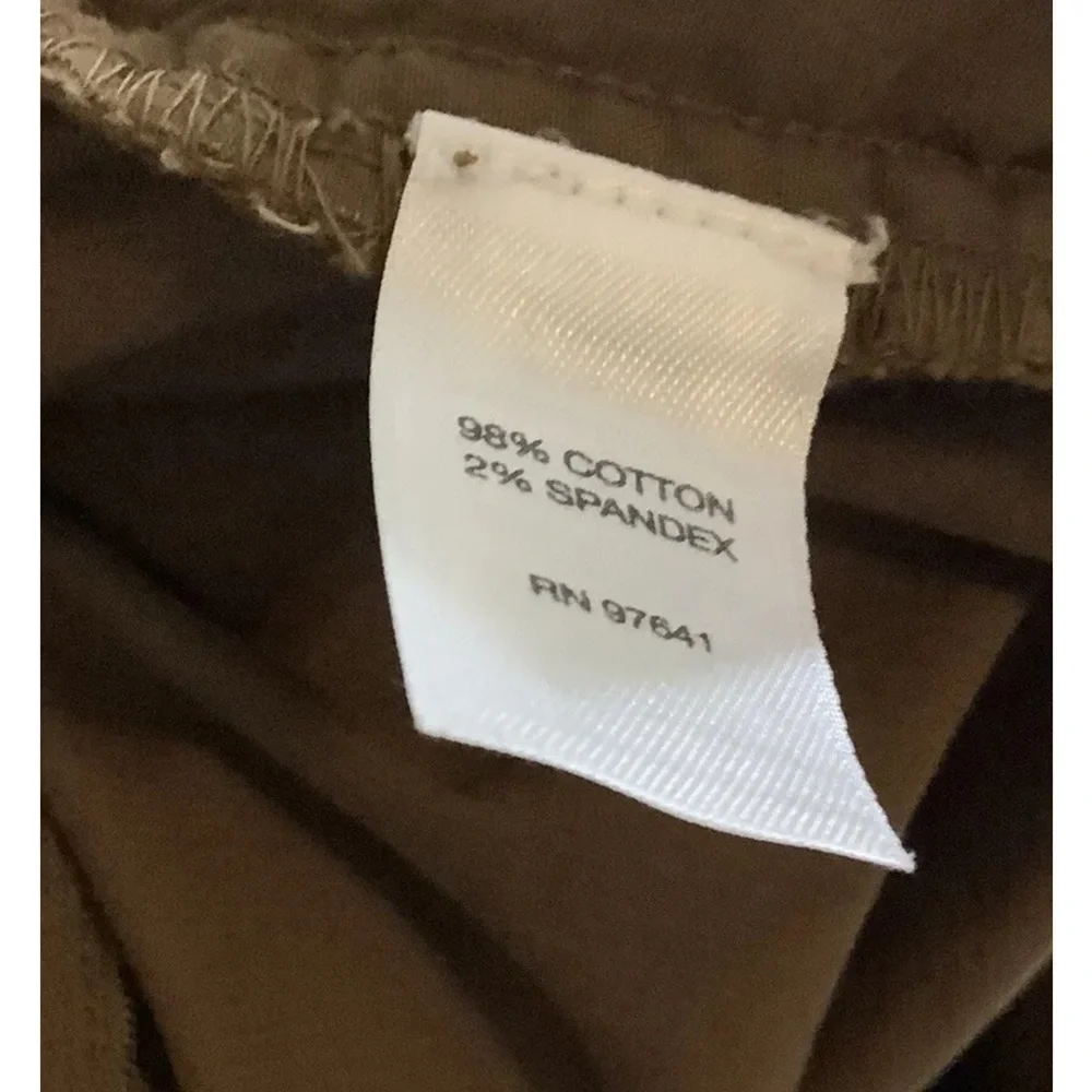J Jill Sz 10 Pull On Straight Leg Corduroy Pants Tan Cotton Spandex Casual